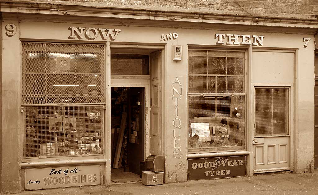  Edinburgh Shops - 7 + 9 West Crosscauseway - 'Now and Then'