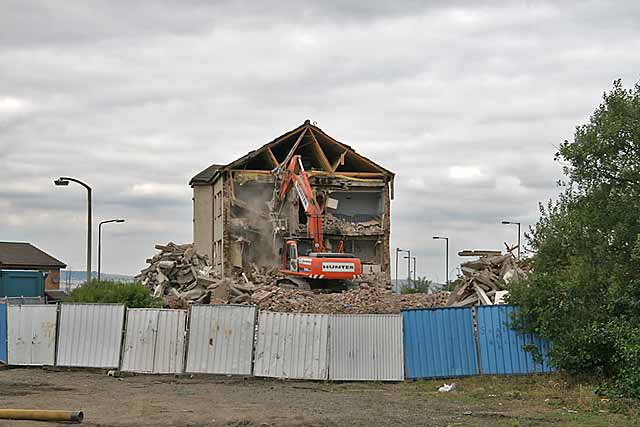 Demolition of houses in West Pilton Road