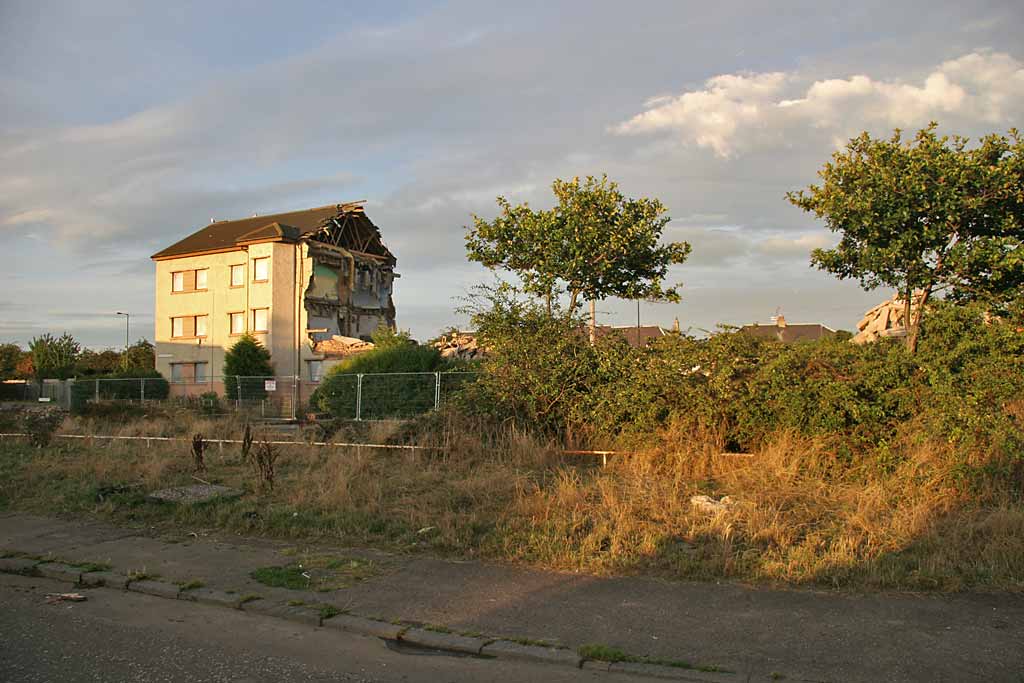 Demolition of houses in West Pilton Road