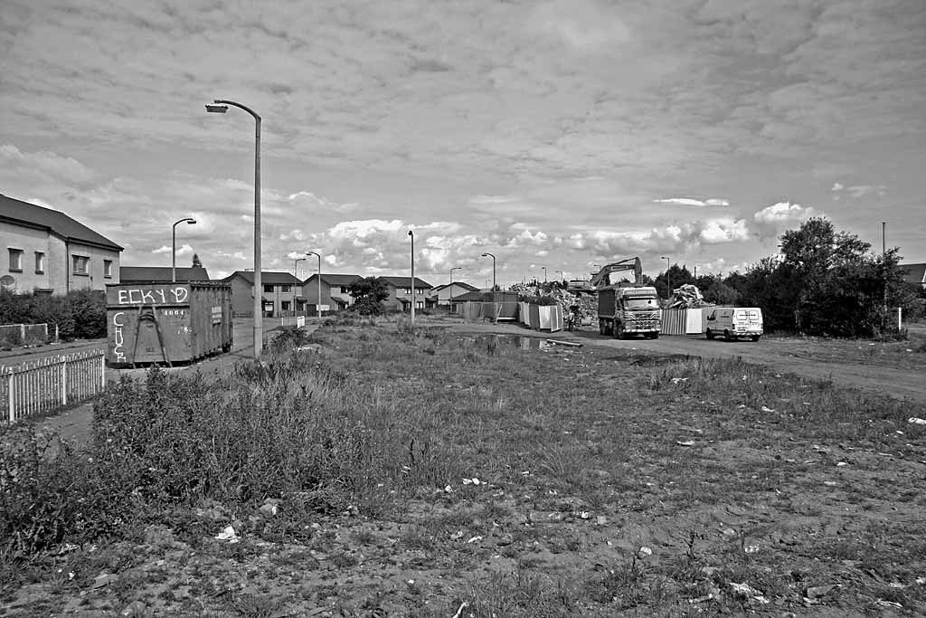 Demolition of houses in West Pilton Road