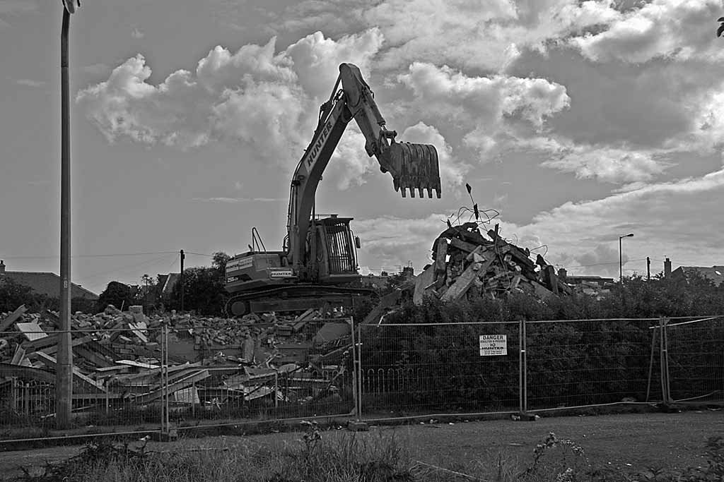 Demolition of houses in West Pilton Road