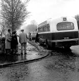 Willowbrae Road  -  Road Accident  -  Bus hits lamp post, 1964