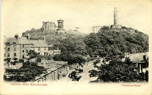 Valentine Postcard 2 - Waterloo Place and Calton Hil