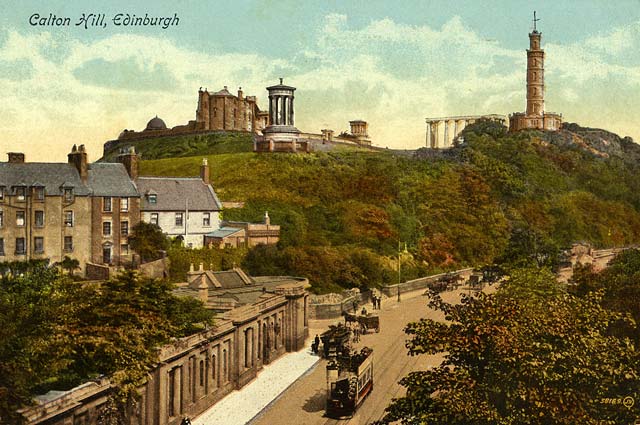 Valentine Postcard 5 - Waterloo Place and Calton Hil