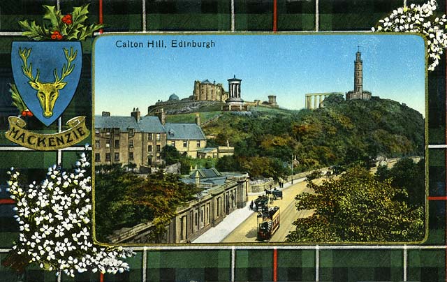 Valentine Postcard 6 - Waterloo Place and Calton Hil