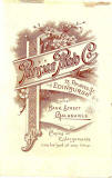 The back of a Parisian Photo Co cabinet print, showing the company's studio addresses in Edinburgh and Galashiels