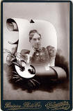 Cabinet Print by Parisian Photo Company  -  Lady and scroll