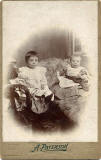 A cabinet print from the studio of A Paterson, Leith  -  Two young children
