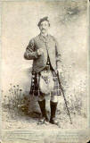 Cabinet print of a kilted gentleman from the studio of R Ramsay Russell