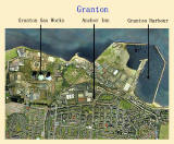 Edinburgh Waterfront and surrounding area  - aeral view of Granton with Anchor Inn in the centre