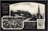 Postcard by Valentine  -  Princes Street and the Floral Clock in West Princes Street Gardens