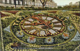Postcard by Valentine -  Floral Clock in Princes Street Gardens  -  possibly 1910