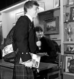 Ian Rankin giving a talk and signing books at Merchiston Castle School, Colinton  -  February 2013