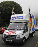 Photos taken in Edinburgh on voting day in the  Scottish Indepemdence Referendum on 18 September 2014  -  Outside the Scottish Parliament