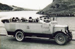 Charabanc at Dunsapie Loch in Queen's Park  -  close-up