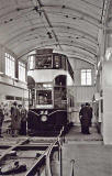 Edinburgh Transport Tram  -  Preserved Tram, No 35  -  Probaably in the small museum at Shrubhill