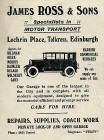 Advert on 1928 Transport Map  -  Cars for sale and to hire