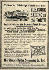 Advert on 1928 Transport Map  -  Pleasure Sailings on the Forth
