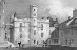 Engraving from Modern Athens  -  Published 1829  -  Edinbrgh Castle - The Inner Quadrangle