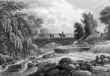 Engraving from "Modern Athens"  -  published 1829  -  The Water of Leith at Stockbridge