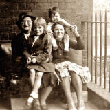 The Stewart family on the balcony at 1 Cables Wynd