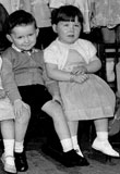 Eddie Duffy and Sister at Mrs Guthrie's 'Toy' School, Stockbridge  -   around 1960