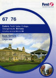 Photograph of Bandstand at Bo'ness on the cover of a First Bus Timetable, Falkirk Area