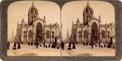 Stereo View of St Giles Cathedral in the Royal Mile  -  Underwood & Underwood