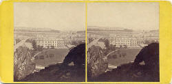 Stereo view by George Washington Wilson - The Scott Monument and Carriages in Princes Street