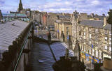 Looking up the Royal Mile from the roof of St Gile's Church