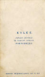 The back of a carte de visite  -  Kyles  -  36 Regent Street  -  Lady with book and chair