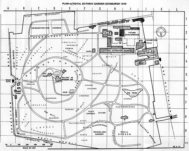 Royal Botanic Garden, Inverleith  -  1970  Map