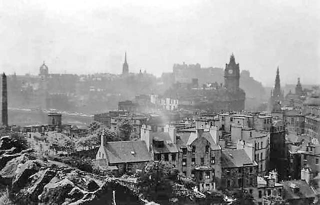 View to the west from Calton Hill  -  Photographed 1950
