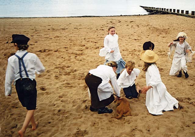 Photograph on Portobello Beach, taken during the filming of the video:  "Memories of Portobello - It always seemed to be sunny"