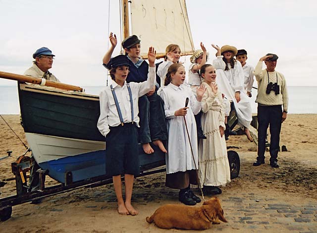 Photograph on Portobello Beach, taken during the filming of the video:  "Memories of Portobello - It always seemed to be sunny"