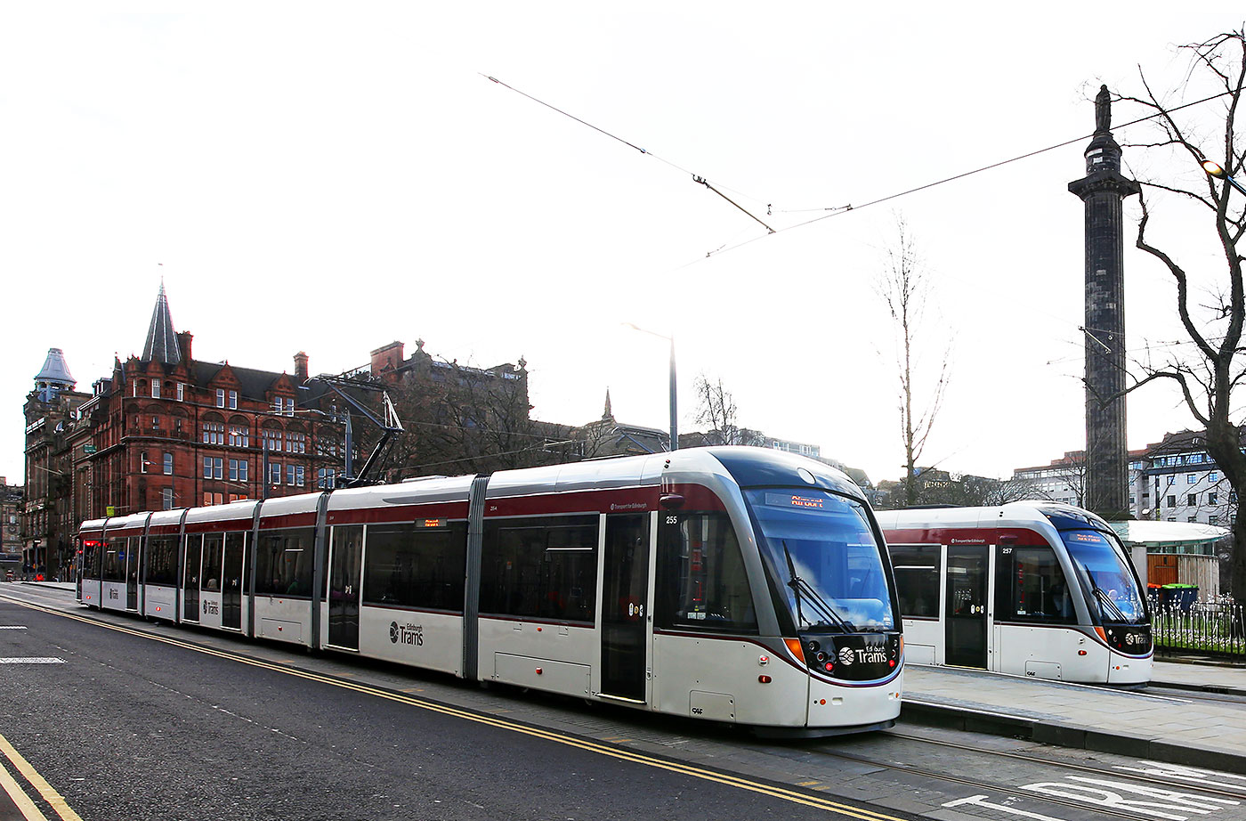 Tram Testing in and around St Andrew Square  -  February 27, 2014