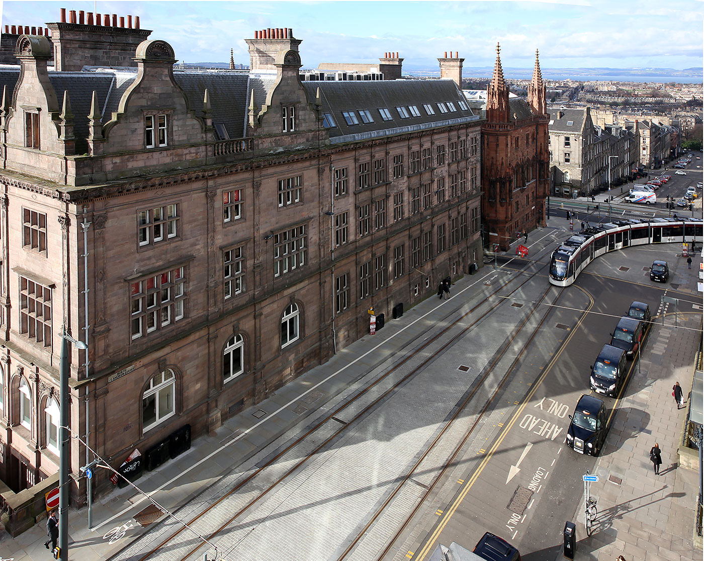 Tram Testing in and around St Andrew Square  -  February 27, 2014