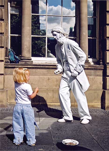 Street Performer in the High Street - Edinburgh, 2003