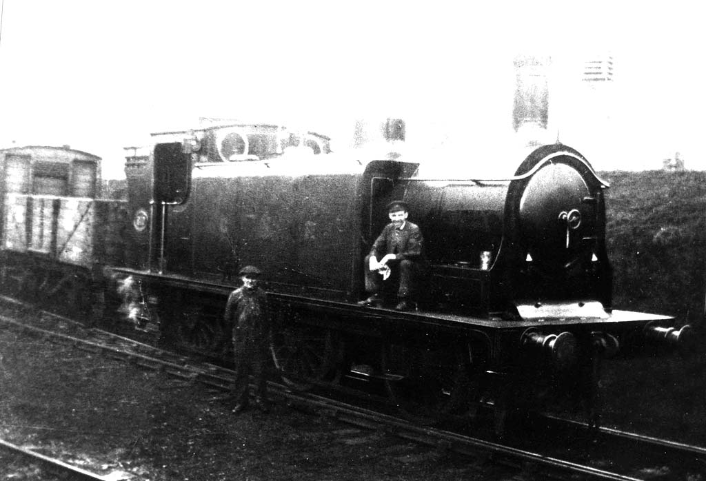 Caledonian Railway Engine and Workers, near Slateford, Edinburgh