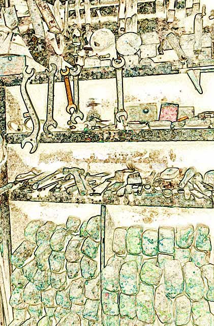 Whitechapel Bell Foundry  -  Tools and Bricks  -  An image created using Photoshop