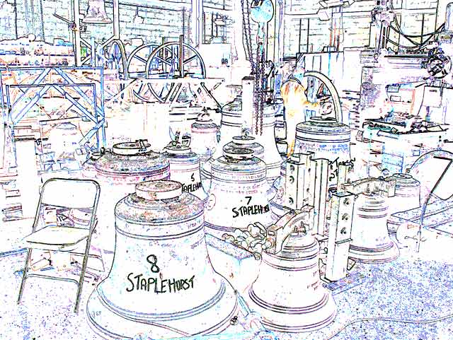 Whitechapel Bell Foundry  -  Bells Ready for Delivery  -  Image Created in Photoshop